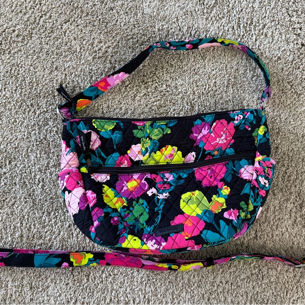 VERA BRADLEY GO AHEAD CONVERTIBLE CROSSBODY BAG "HILO MEADOW"